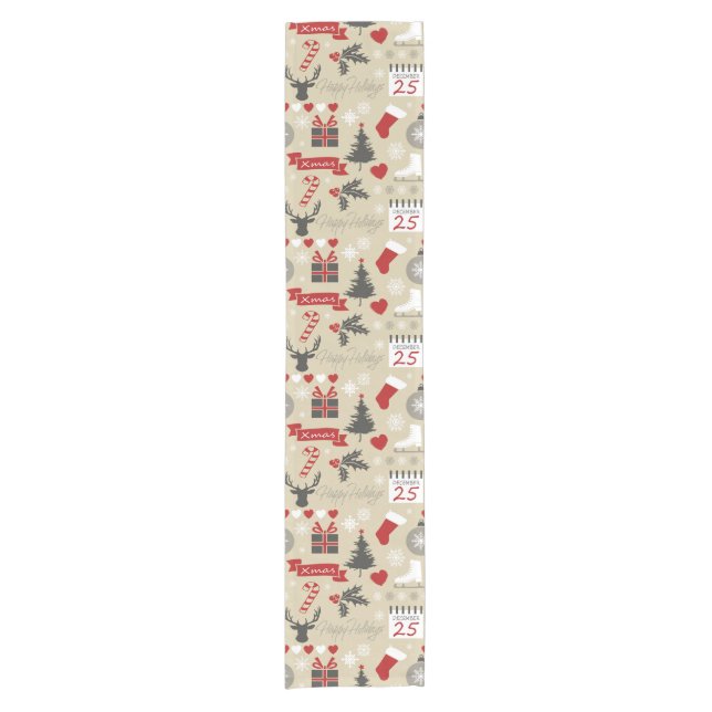 Happy Holidays Short Table Runner (Front)
