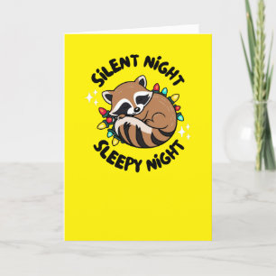 Happy Holidays: Silent Night Sleepy Night Thank You Card