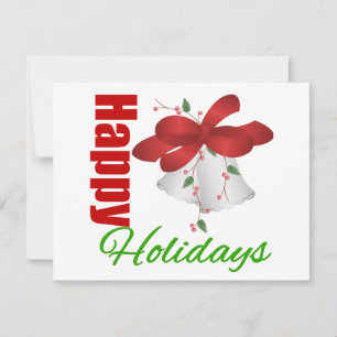 Happy Holidays Silver Bells Holiday Card