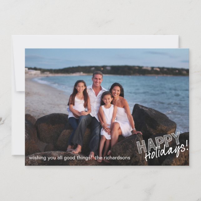 Happy Holidays Sketch Holiday Card (Front)