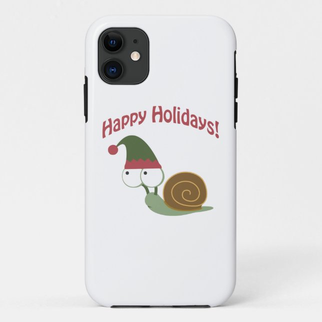 Happy Holidays! Snail Elf Case-Mate iPhone Case (Back)