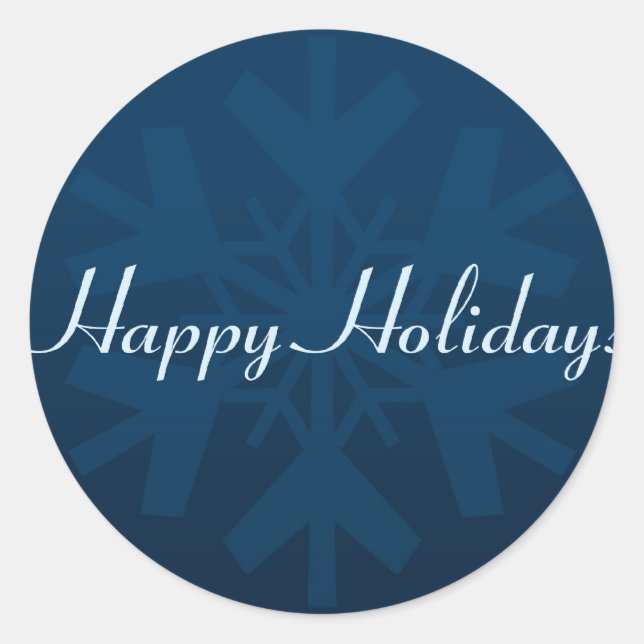 Happy Holidays Snoflake Sticker (Front)