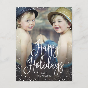 Happy Holidays Snow Holiday Postcard