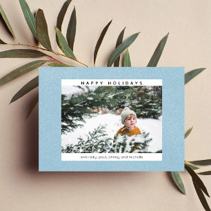 Happy Holidays Snow & Photo Card