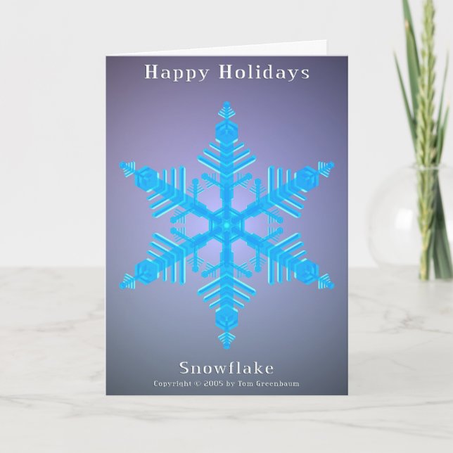Happy Holidays Snowflake 01 Holiday Card (Front)