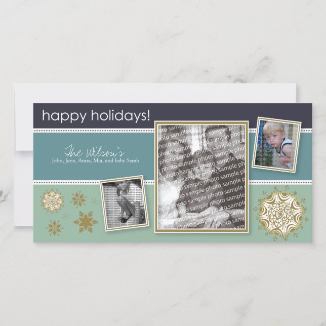 Happy Holidays Snowflake Sweet 3-Photo :: 05 Holiday Card (Front)