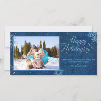 Happy Holidays Snowflakes Holiday Card