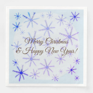 Happy Holidays, Snowflakes Paper Napkin