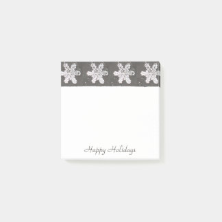 Happy Holidays Snowflakes Post-It Notes