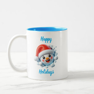 Happy Holidays Snowman 3d Mug