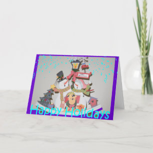 Happy Holidays snowman card