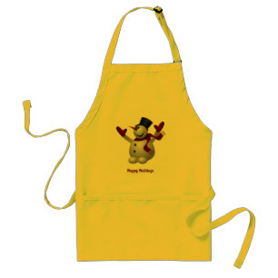 Happy Holidays Snowman Standard Apron