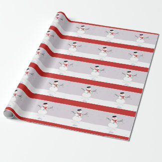 Happy Holidays Snowman Wrapping Paper