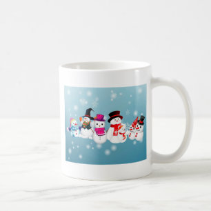 Happy Holidays Snowmen Coffee Mug