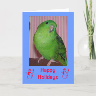 Happy Holidays snowmen Holiday Card