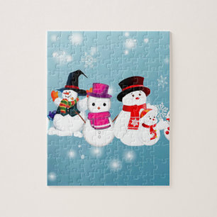 Happy Holidays Snowmen Jigsaw Puzzle