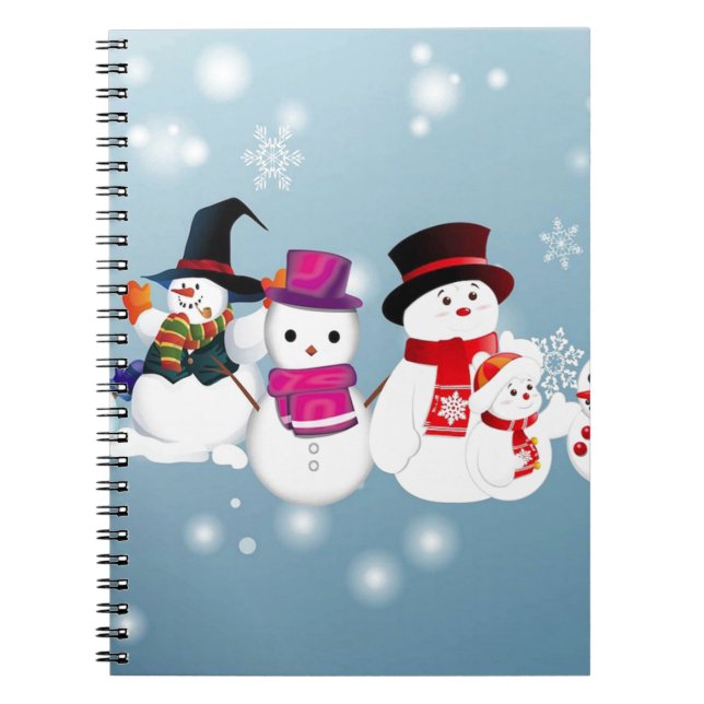 Happy Holidays Snowmen Notebook (Front)