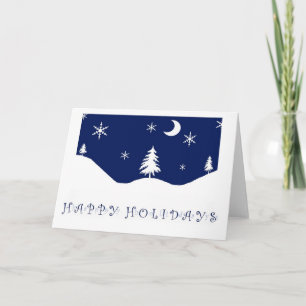 Happy Holidays Snowscape greeting card