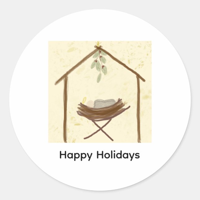 Happy Holidays Sticker (Front)