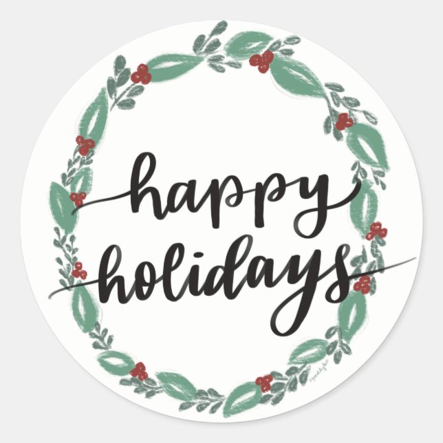 Happy Holidays Sticker (Front)