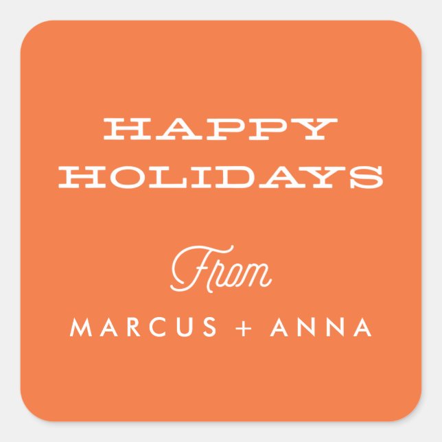 Happy Holidays Sticker (Front)