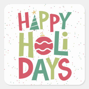 Happy holidays sticker