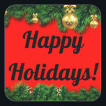"Happy Holidays" Stickers<br><div class="desc">Express yourself!</div>