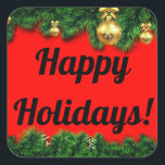 "Happy Holidays" Stickers<br><div class="desc">Express yourself!</div>