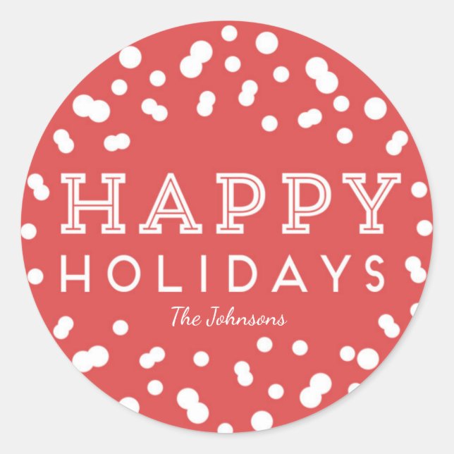 Happy Holidays Stickers (Front)