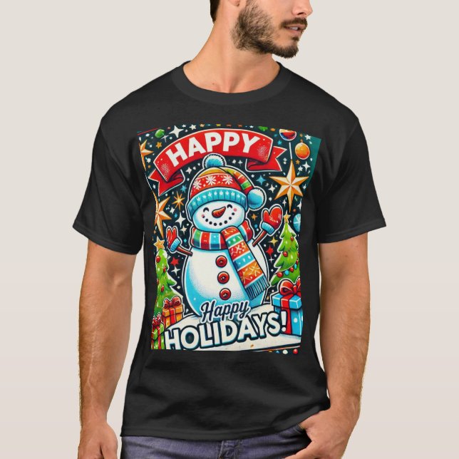 Happy holidays t-shirt design  (Front)