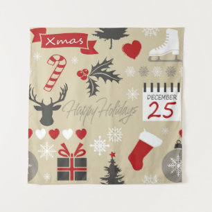 Happy Holidays Tapestry