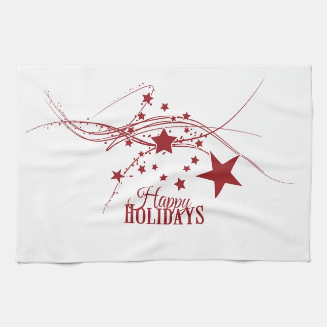 Happy Holidays Tea Towel (Horizontal)