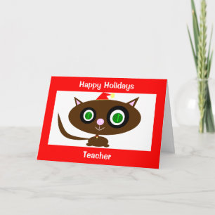 Happy Holidays, Teacher Holiday Card