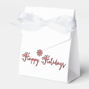 Happy Holidays-Tent with Ribbon Favour Box