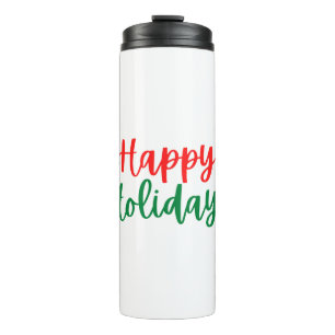 Happy Holidays Thermal Tumbler