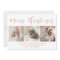 Happy Holidays | Three Photo Rose Gold Calligraphy
