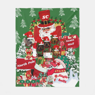 Happy Holidays Throw Fleece Blanket