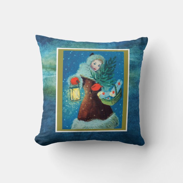 Happy Holidays Throw Pillow (Front)