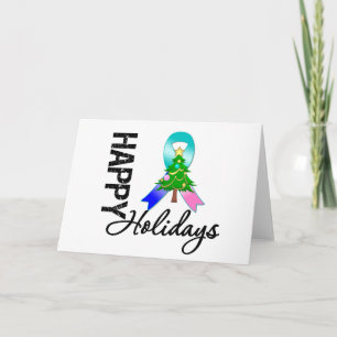Happy Holidays Thyroid Cancer Awareness Holiday Card