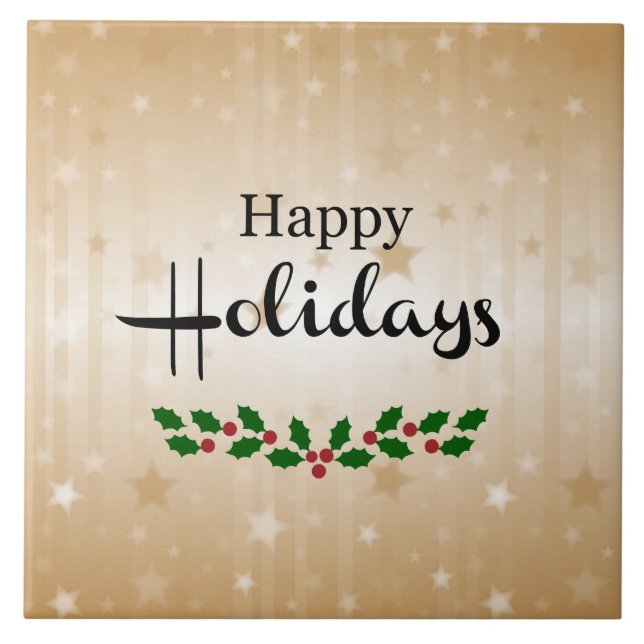 Happy Holidays  Tile (Front)