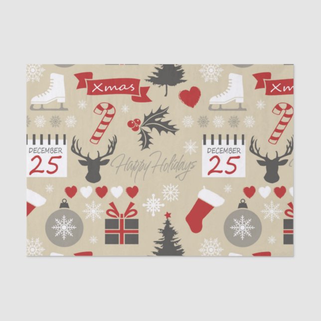 Happy Holidays Tissue Paper (Front)