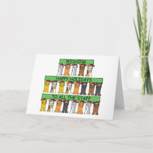 Happy Holidays to All the Staff Card