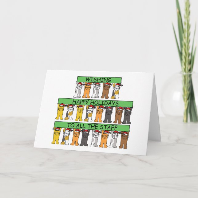 Happy Holidays to All the Staff  Card (Front)