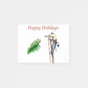 Happy Holidays to Tree Surgeons and Arborist Post-it Notes