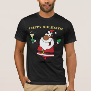 Happy Holidays Toast from Black Santa T-Shirt