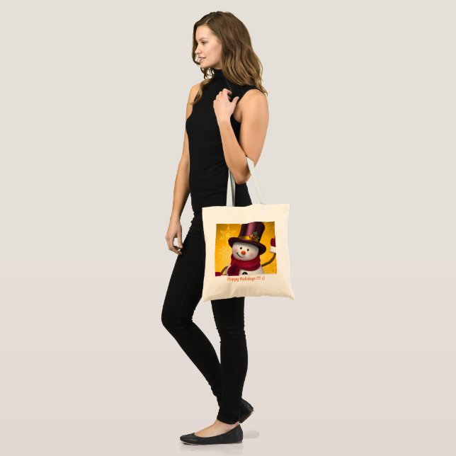 Happy Holidays Tote Bag (Front (Model))