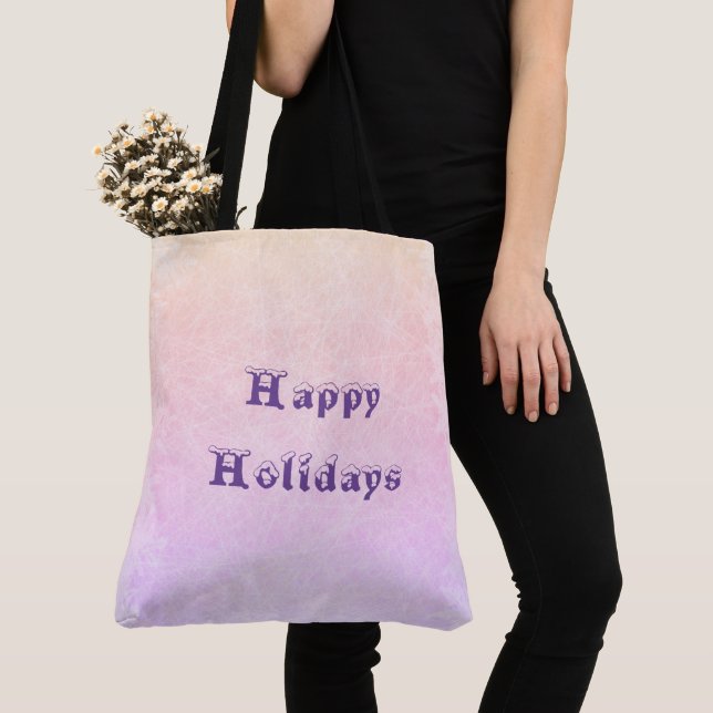 Happy Holidays Tote Bag (Close Up)