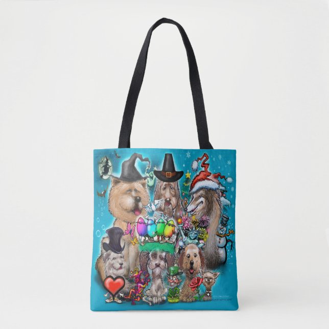 Happy Holidays Tote Bag (Front)