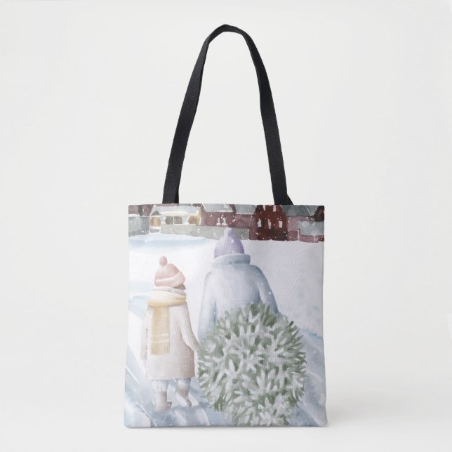 Happy Holidays Tote Bag (Front)