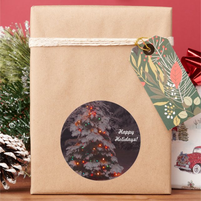 Happy Holidays Tree Lights Stickers (Holiday)